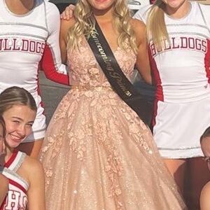 Sherri Hill Pink champagne Prom Dress